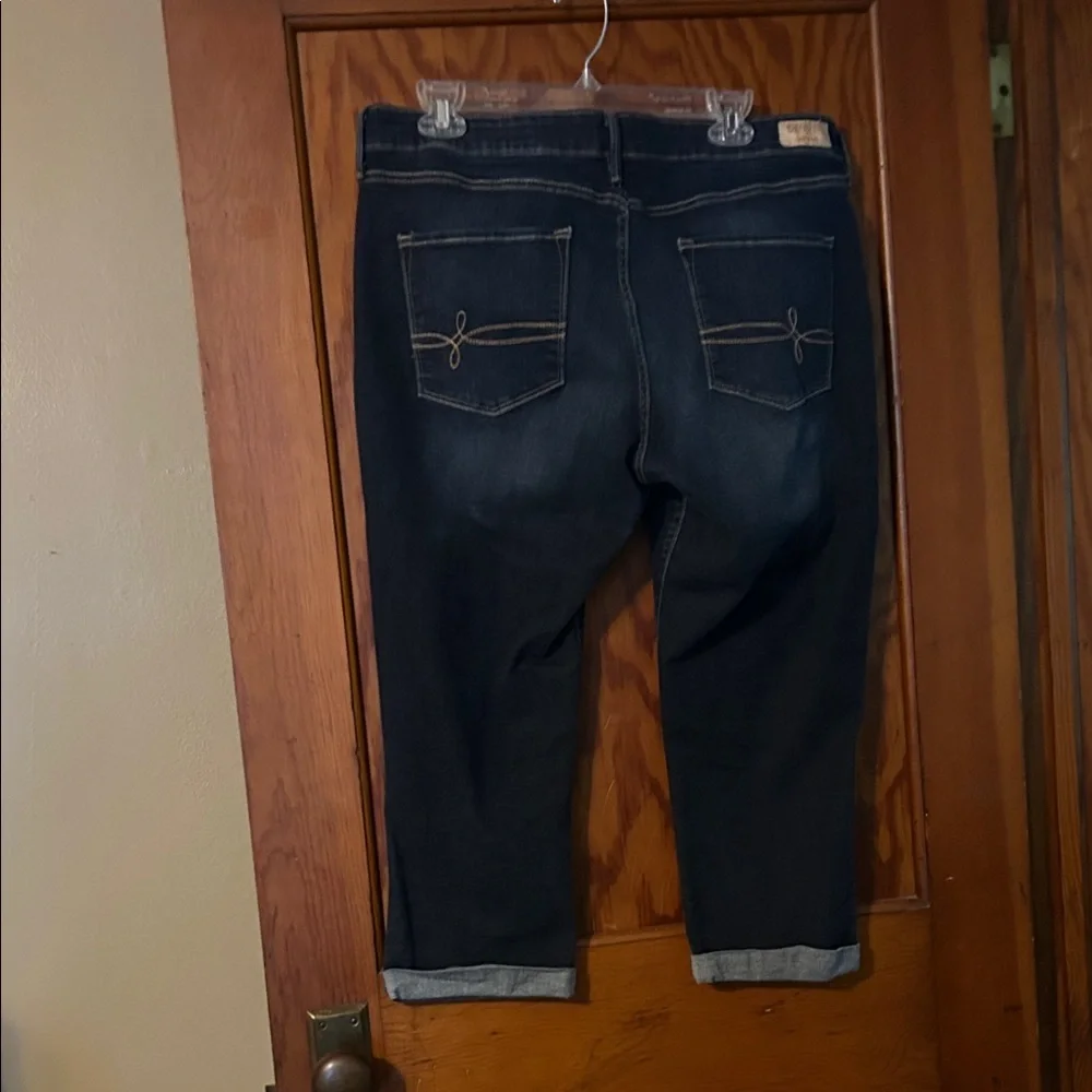 Levi's Denizen Modern Skinny Crop Jeans - Dark Blue - Picture 3 of 3